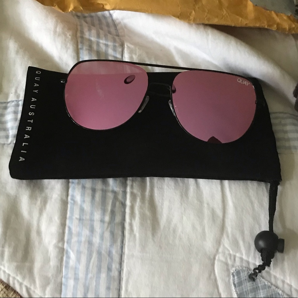 quay reflective aviator sunglasses